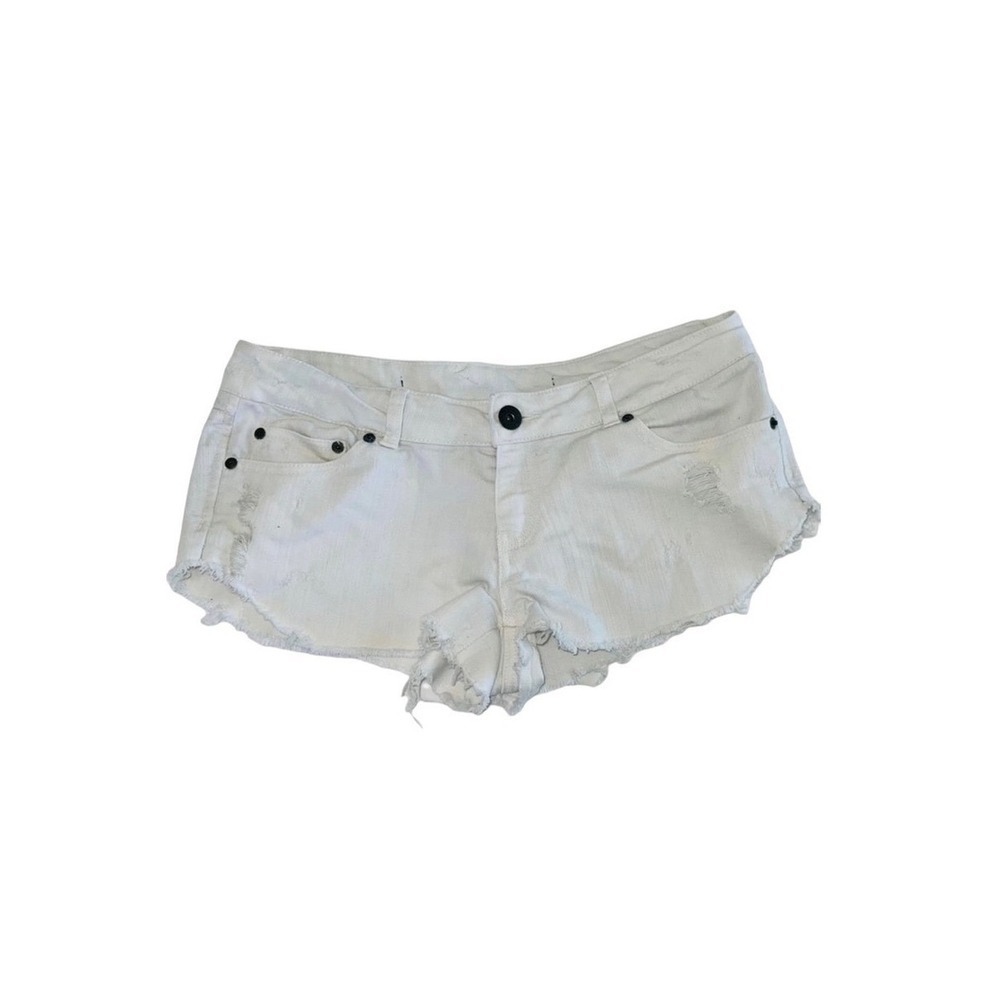 HWY Jeans White Distressed Denim Jean Shorts